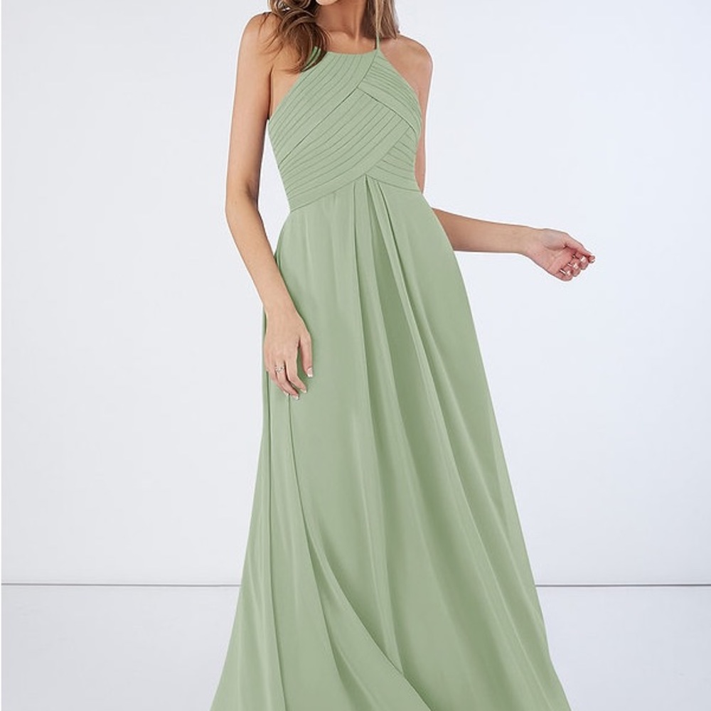 Azazie Ginger bridesmaid dress - dusty sage